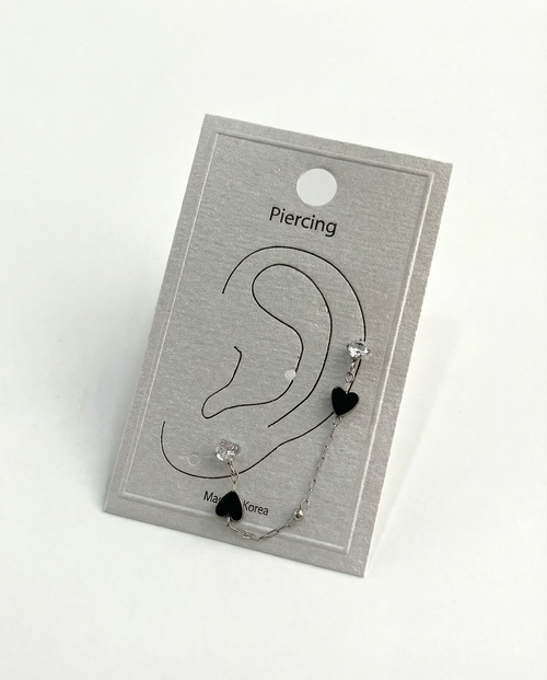 Black heart two-pin chain